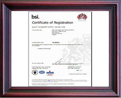 Quality management system ISO 9001Certification